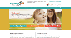 Desktop Screenshot of kiddieupnannies.com
