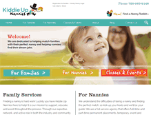 Tablet Screenshot of kiddieupnannies.com